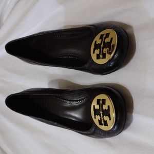 Tory Burch Sally Wedge| color brown/Amazon Snake Print, size 9.5